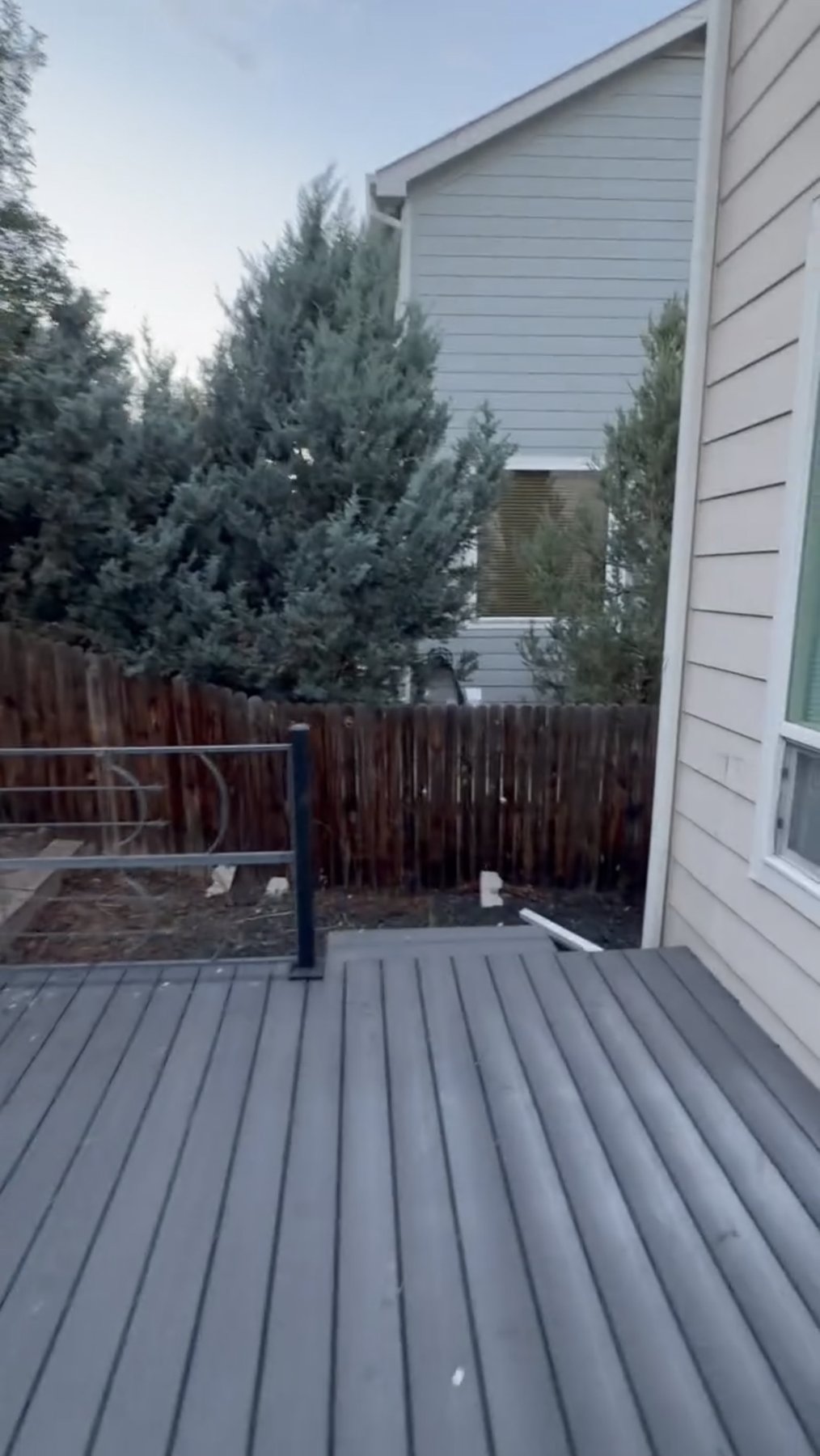 After: cleared deck free of debris